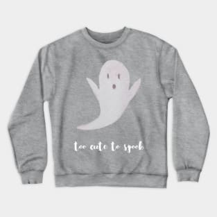 To cute to spook watercolor ghost Crewneck Sweatshirt